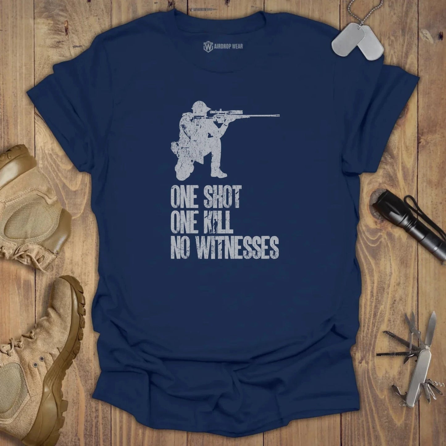 One Shot One Kill T-shirt Navy