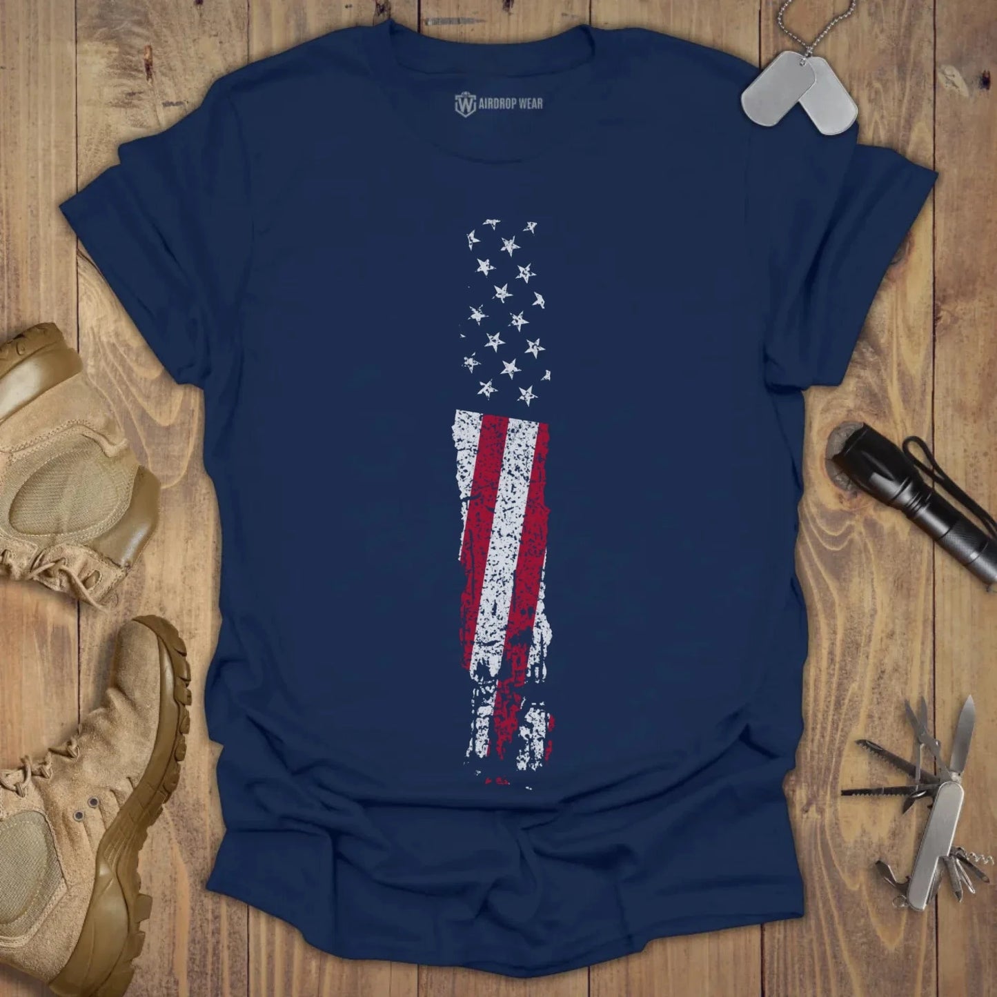 US Flag T-shirt Navy