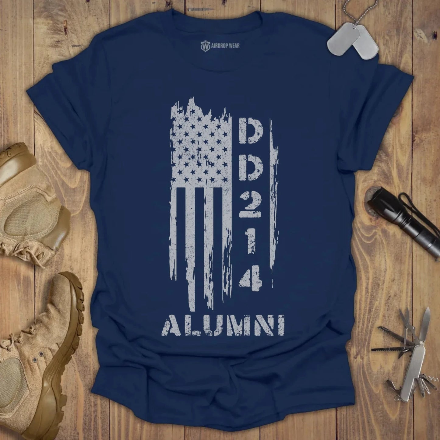 DD214 Alumni T-shirt Navy