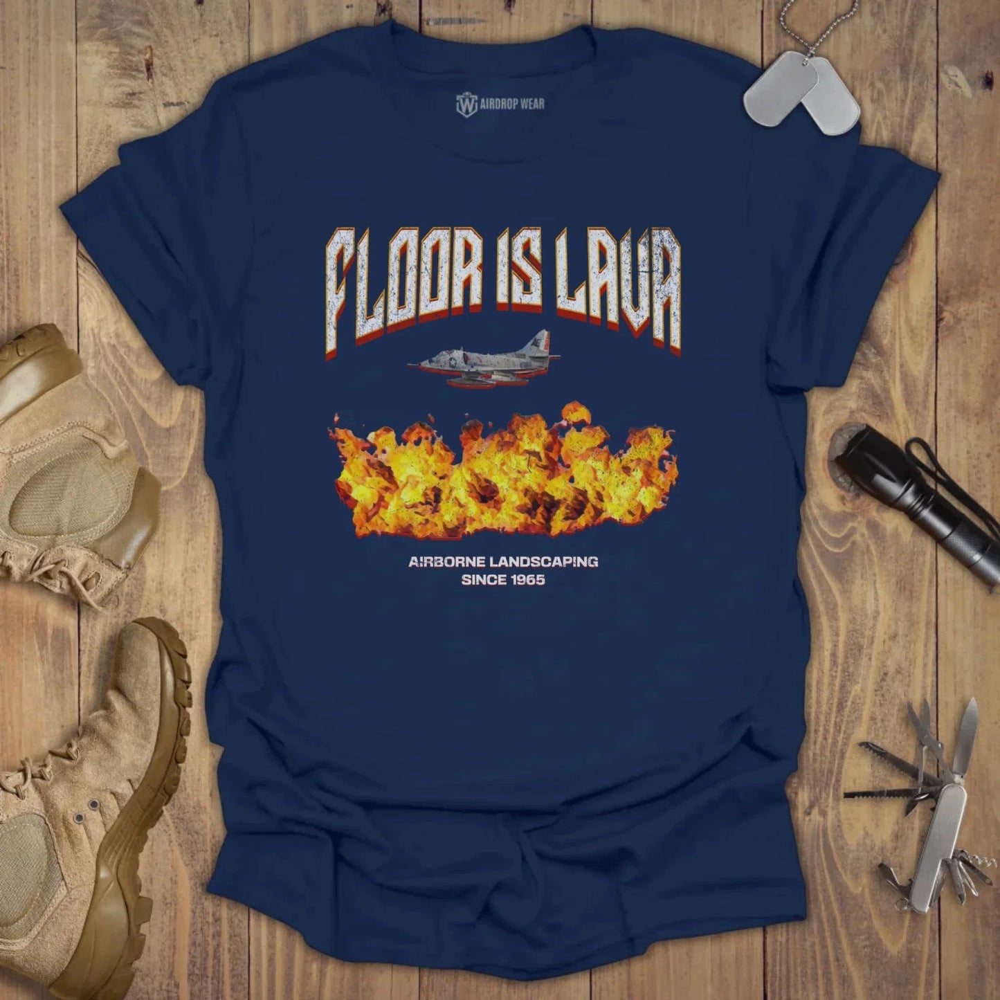 Floor Is Lava T-shirt Navy