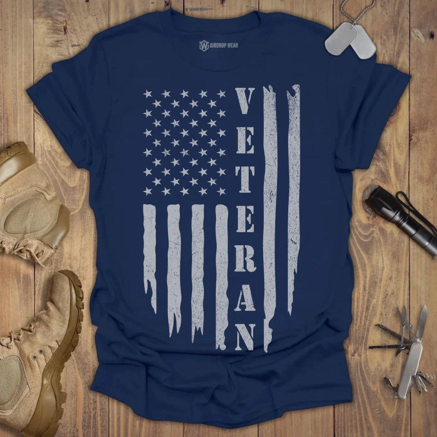 Veteran Flag T-shirt Navy