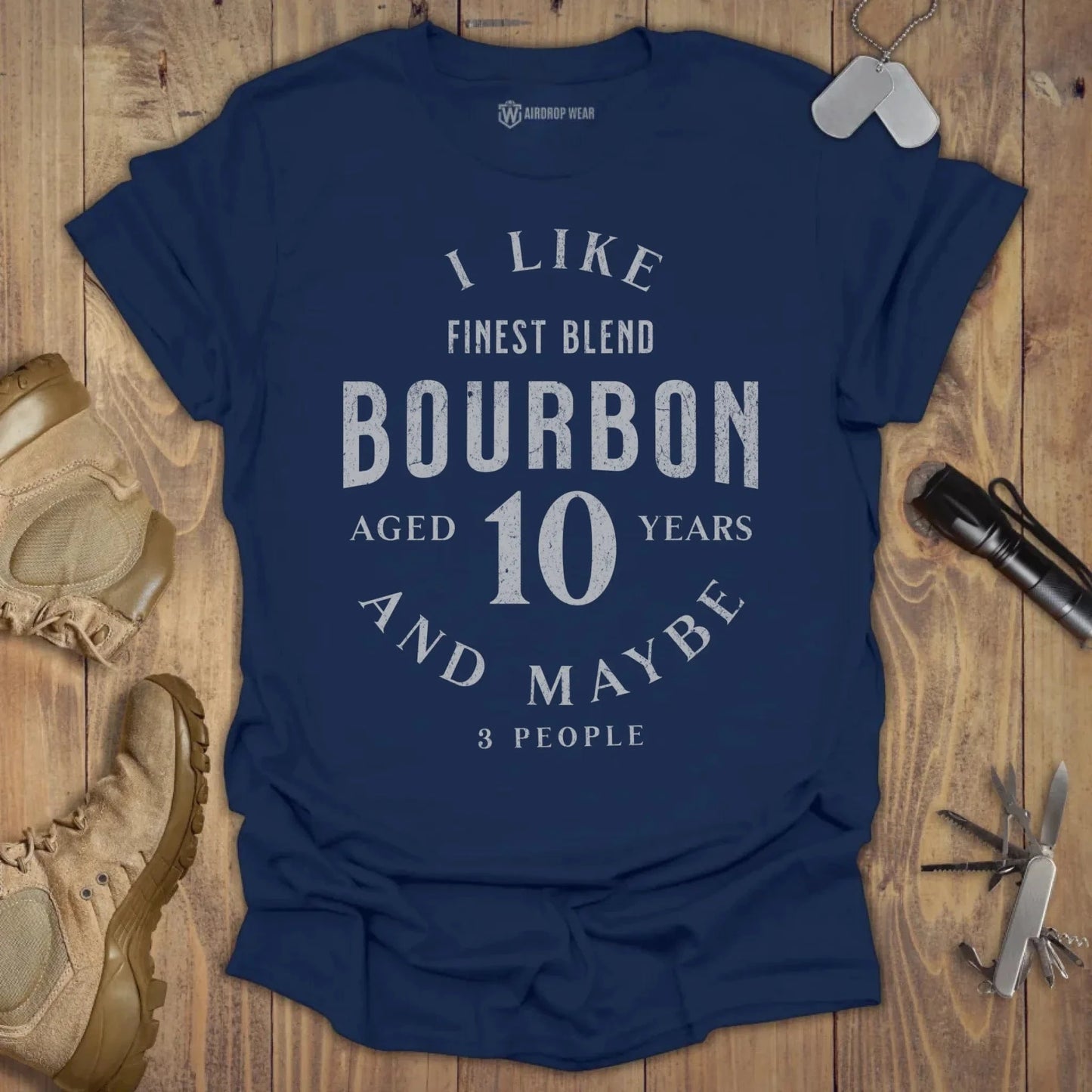 I Like Bourbon T-shirt Navy