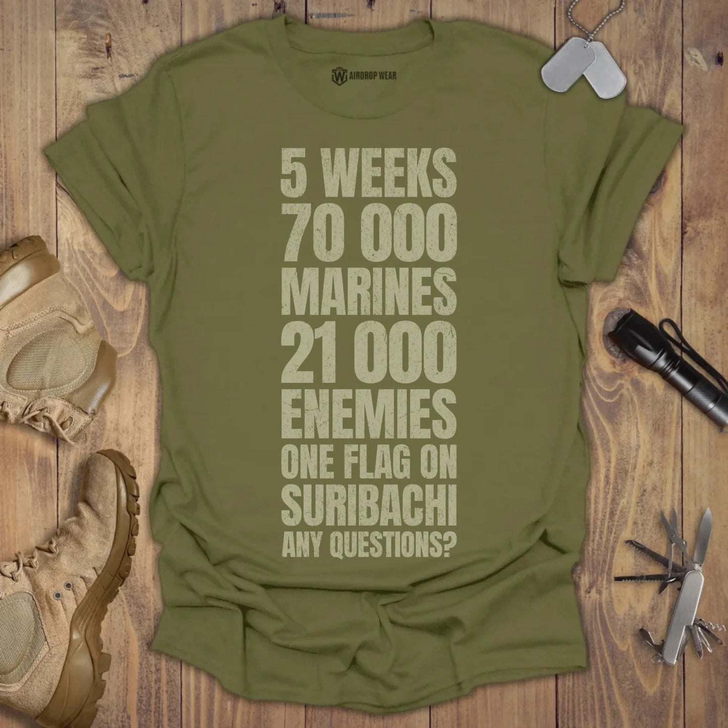 70000 Marines T-shirt Military Green
