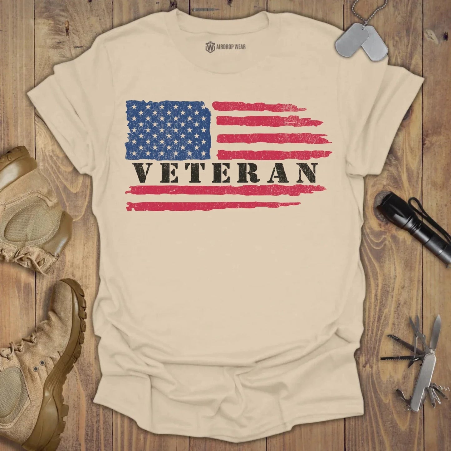 Veteran T-shirt Sand