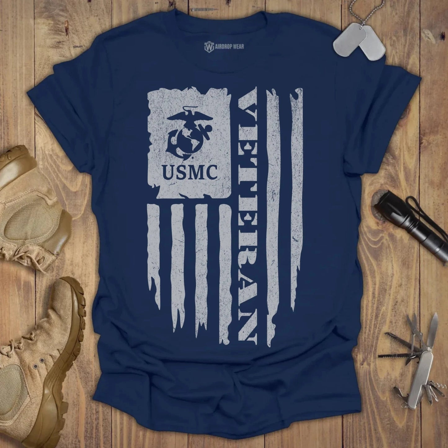 USMC Veteran T-shirt Navy