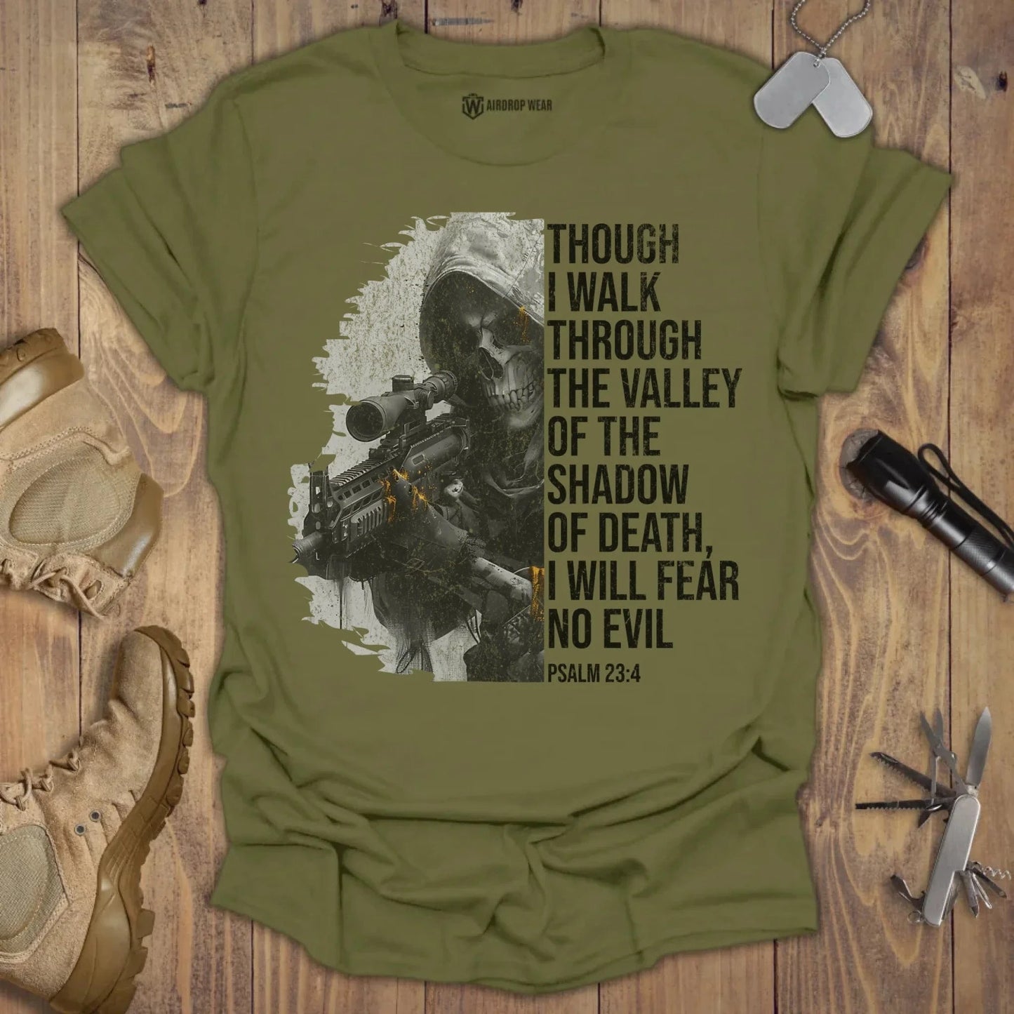 Fear No Evil T-shirt Military Green