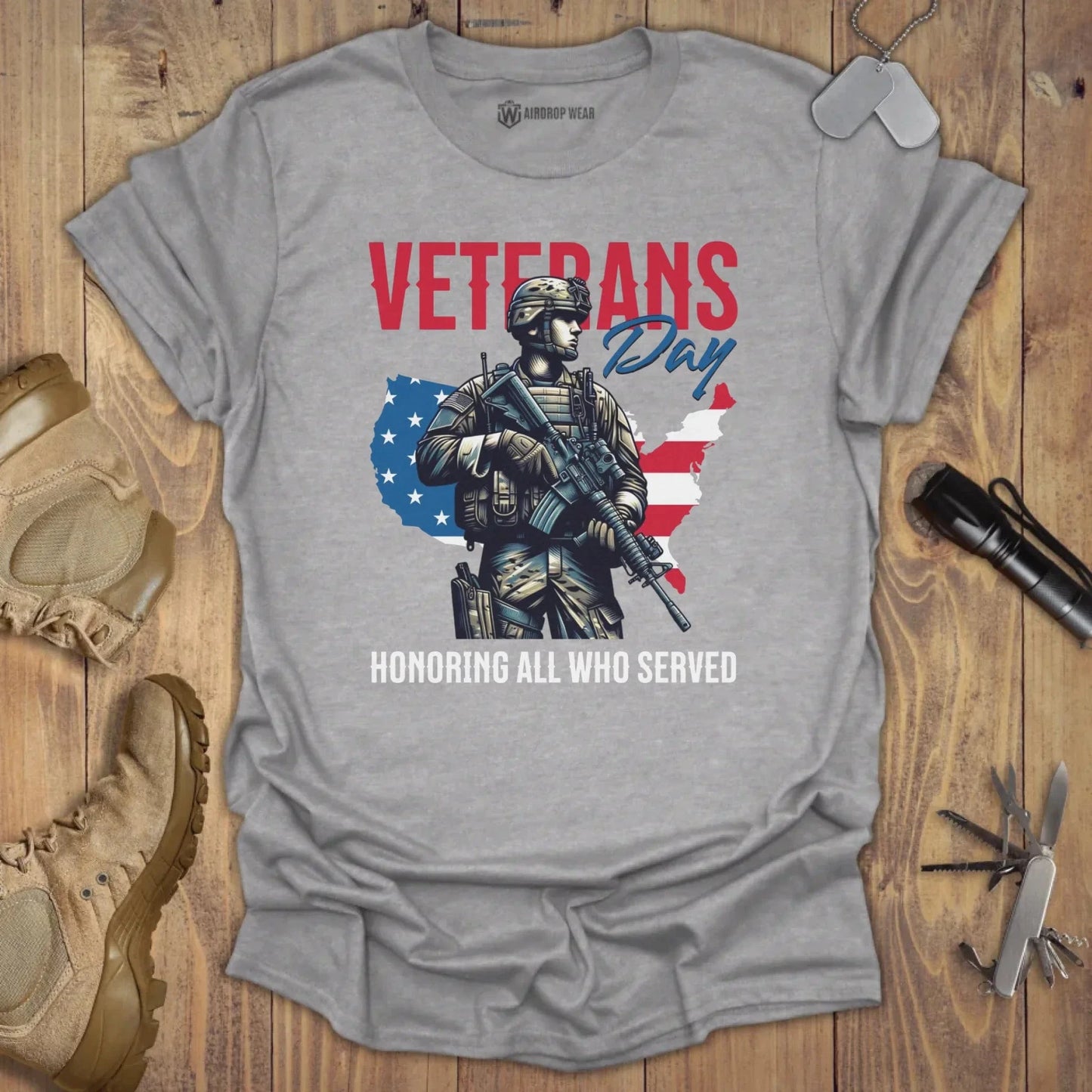Veterans Day T-shirt Sport Grey