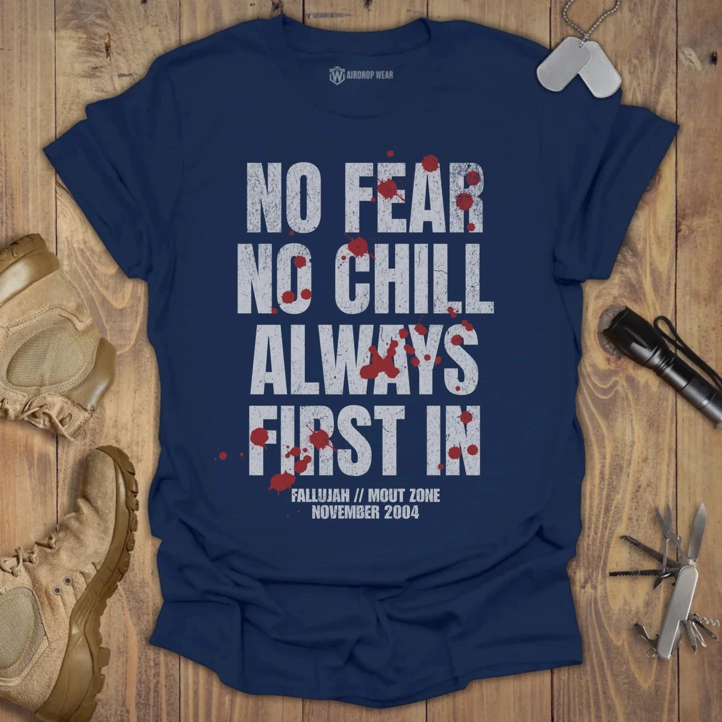No Fear No Chill T-shirt Navy