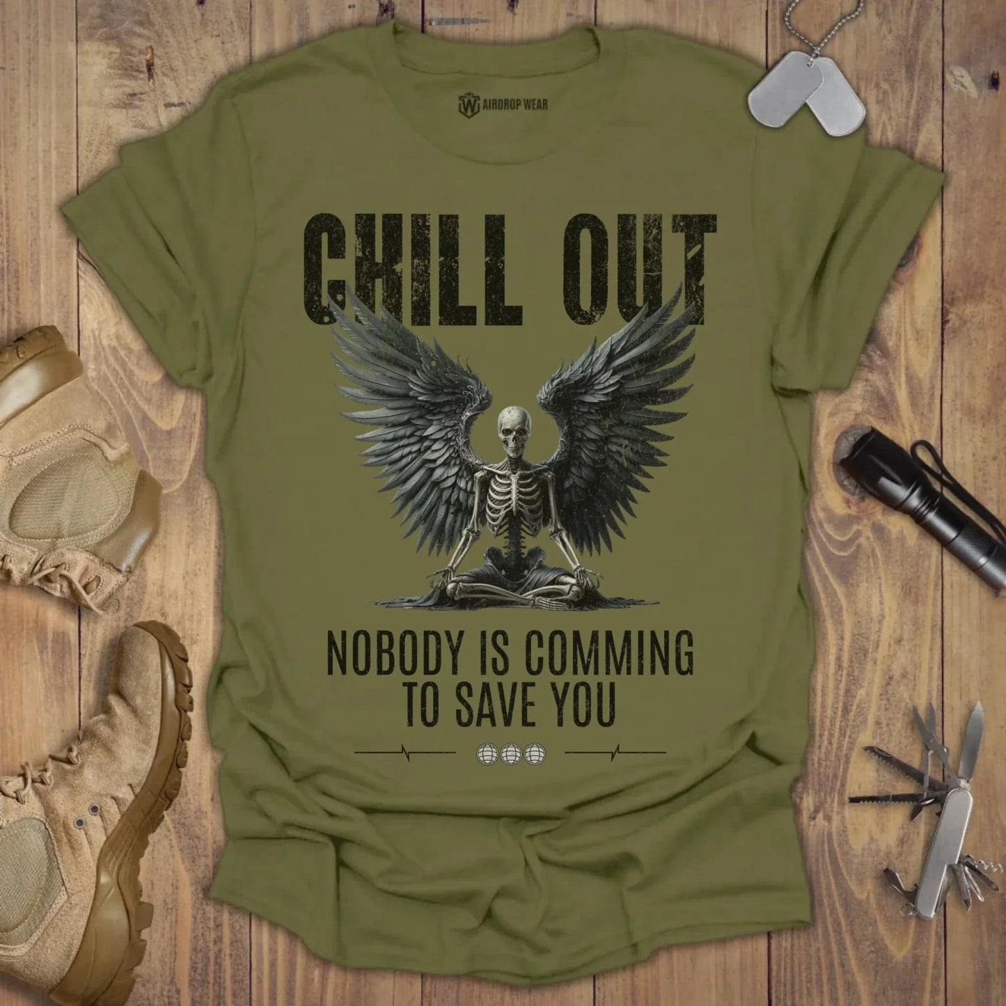 Chill Out T-shirt Military Green