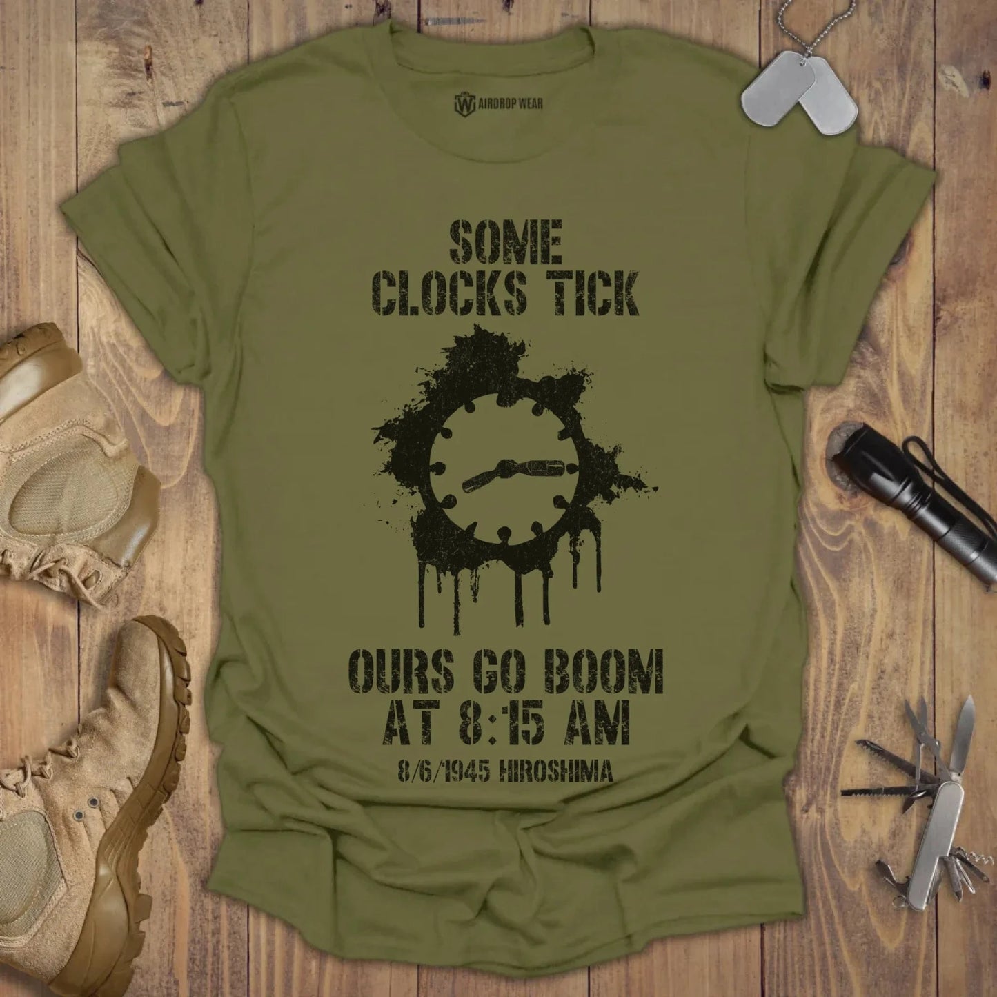 Some Clocks Tick T-shirt Military Green