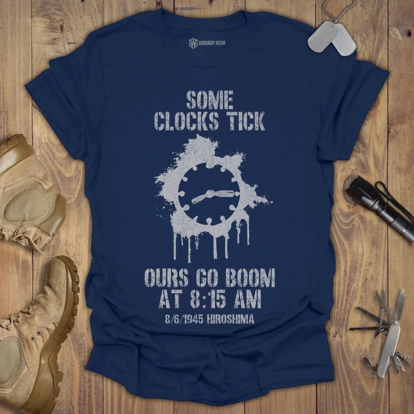 Some Clocks Tick T-shirt Navy