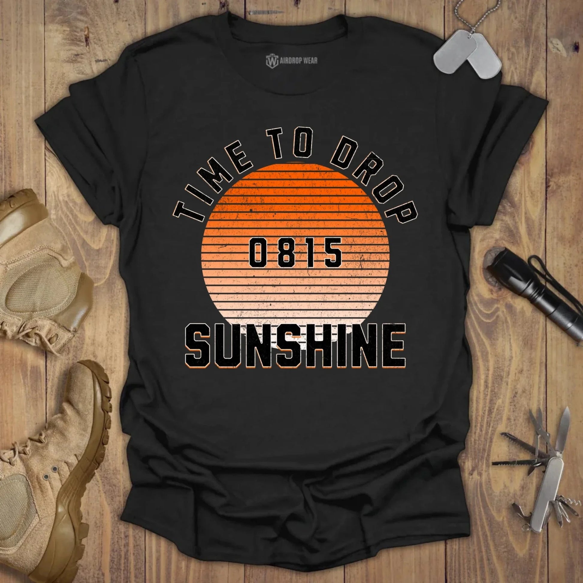 Time To Drop Sunshine T-shirt Black