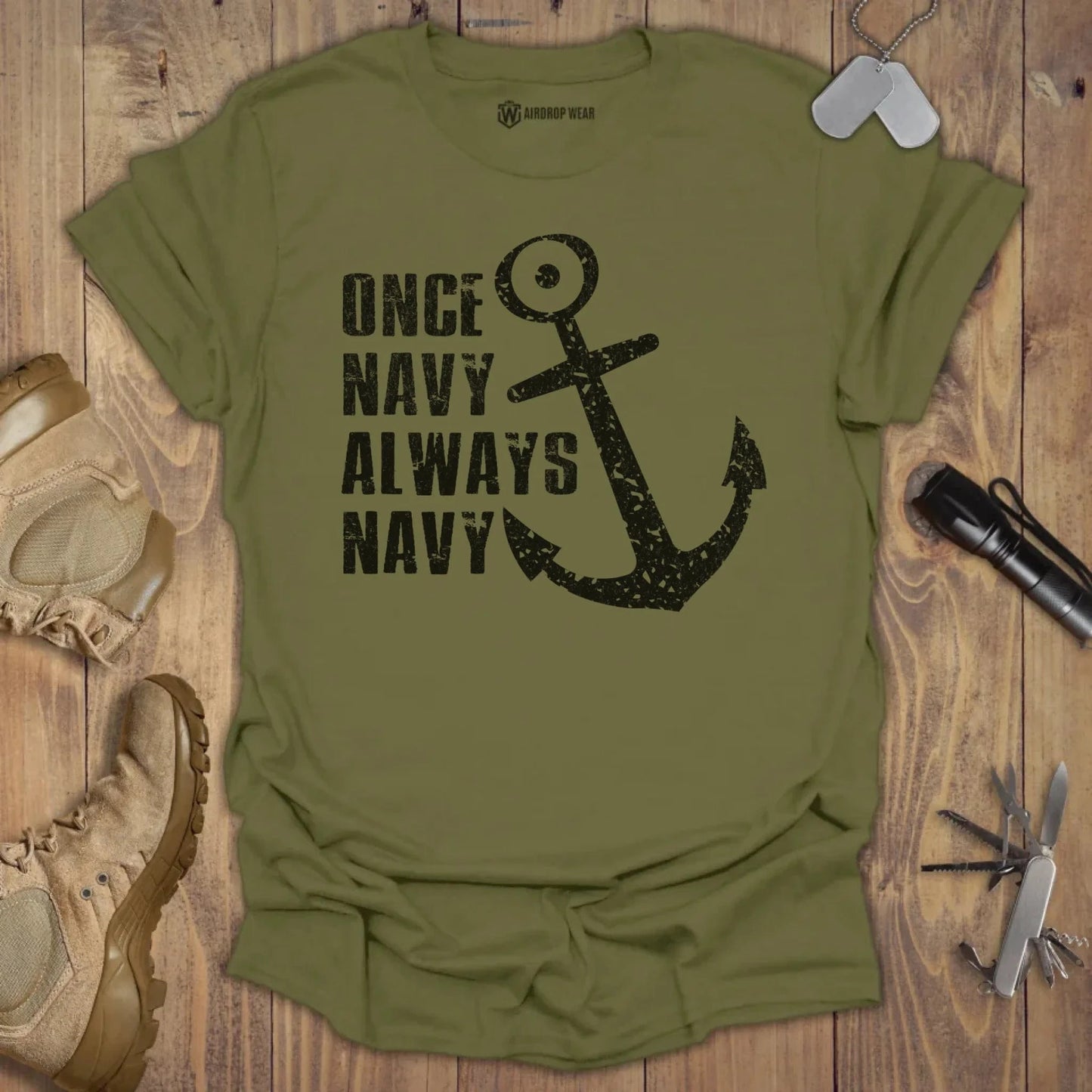 Always Navy T-shirt Military Green