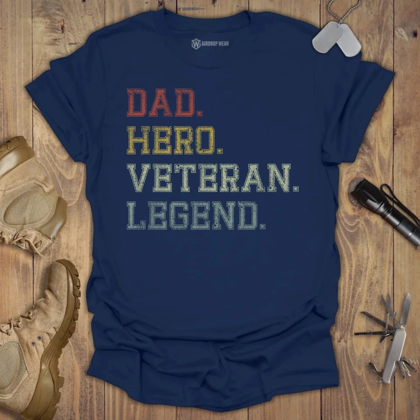 Veteran Dad T-shirt Navy