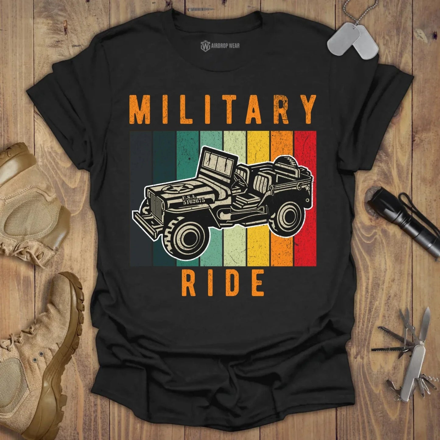 Military Ride T-shirt Black