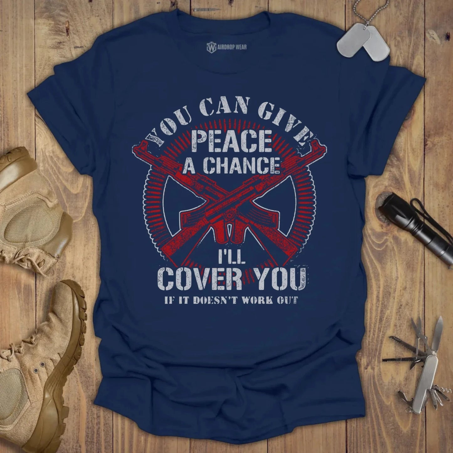 Give Peace A Chance T-shirt Navy