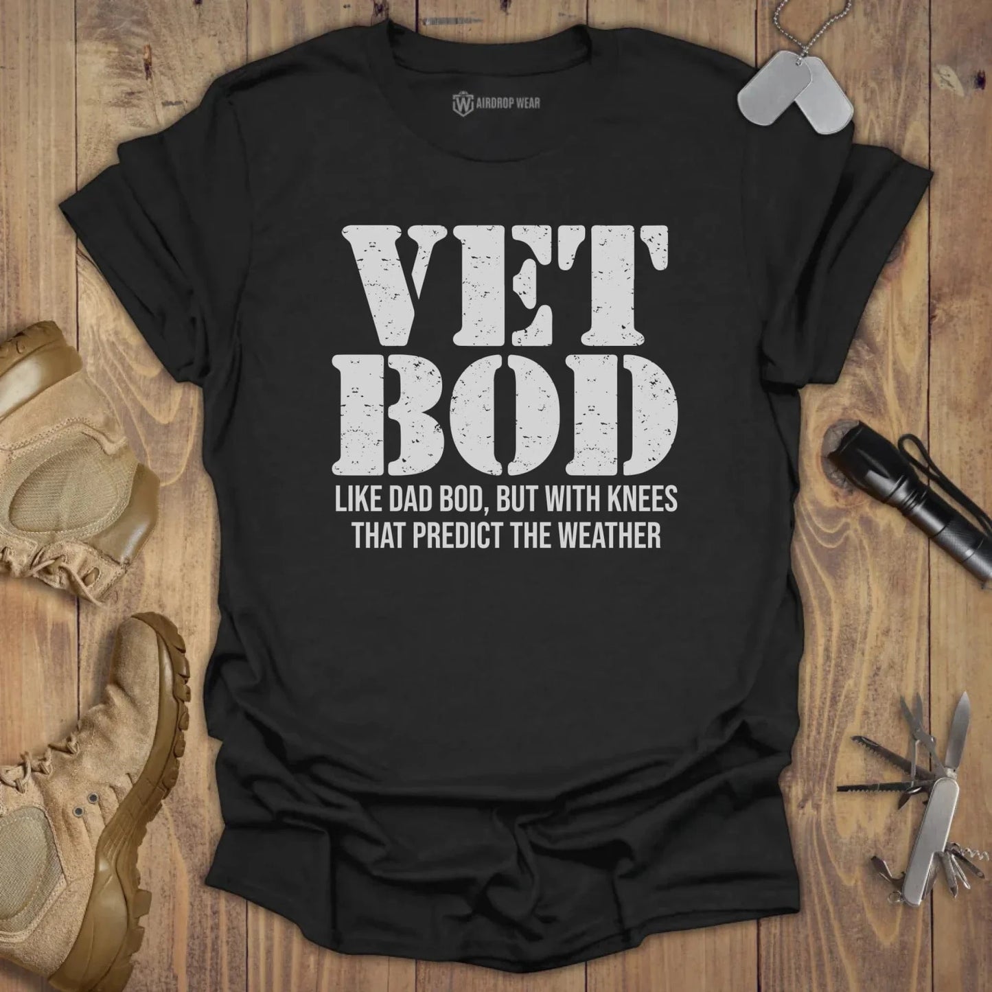 Vet Bod Predict Weather T-shirt Black