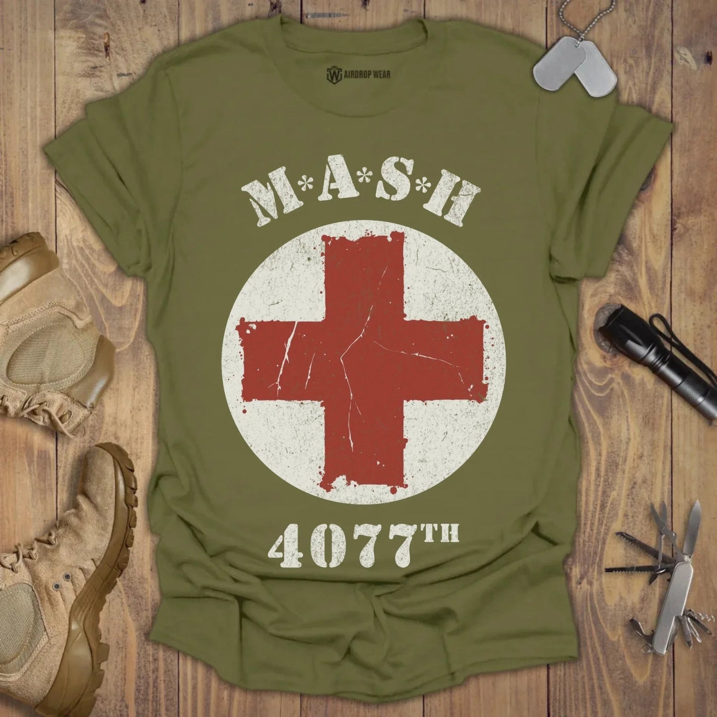 MASH 4077th T-shirt Military Green