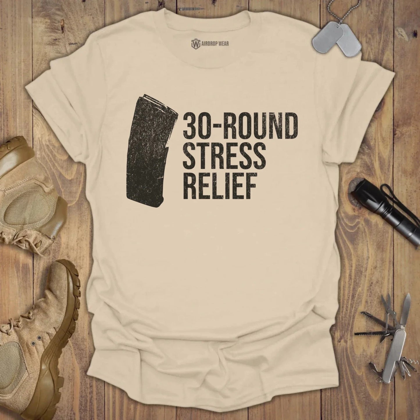 Stress Relief T-shirt Sand