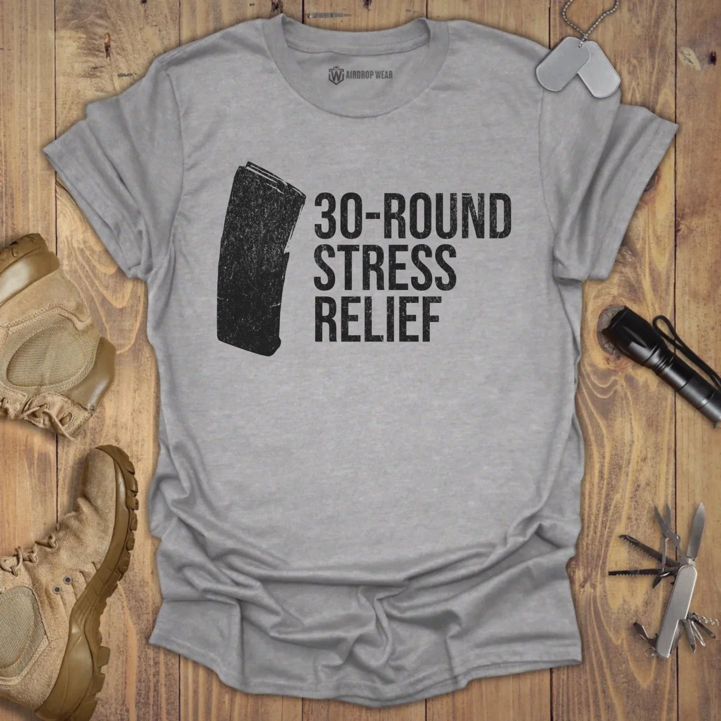 Stress Relief T-shirt Sport Grey