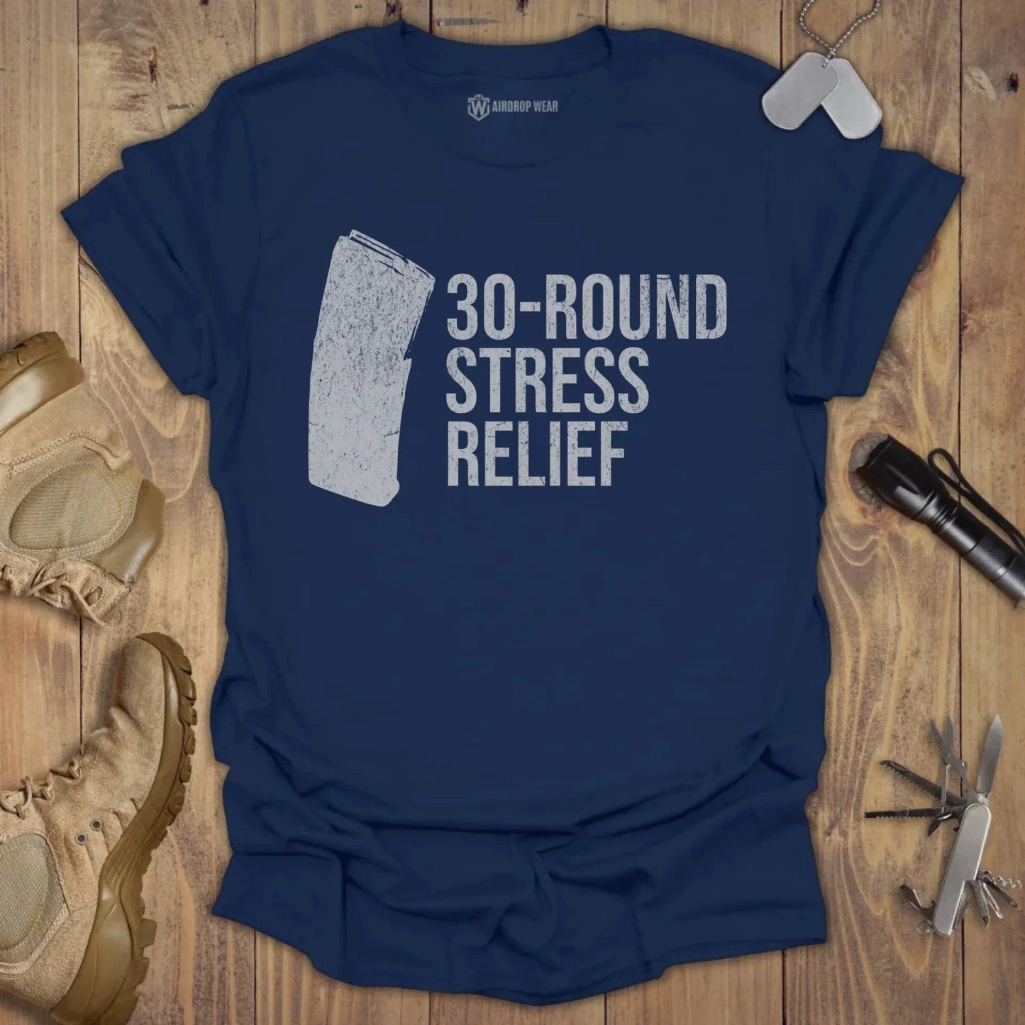Stress Relief T-shirt Navy