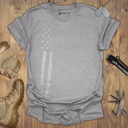 US Flag Monochromatic T-shirt Sport Grey