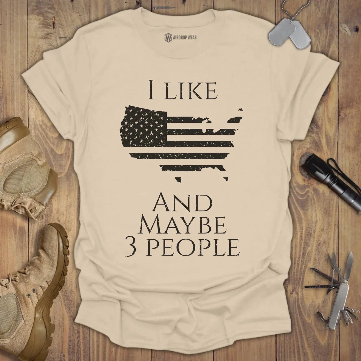 I Like America T-shirt Sand