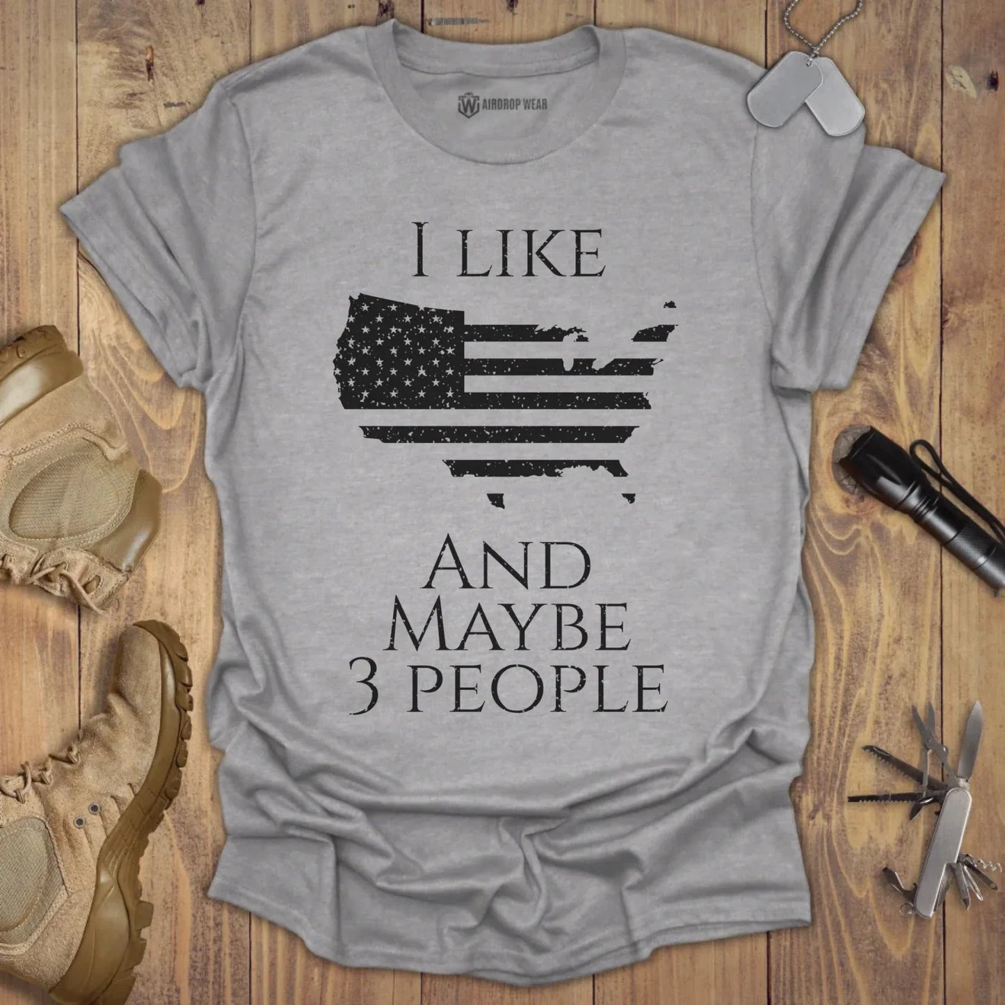 I Like America T-shirt Sport Grey