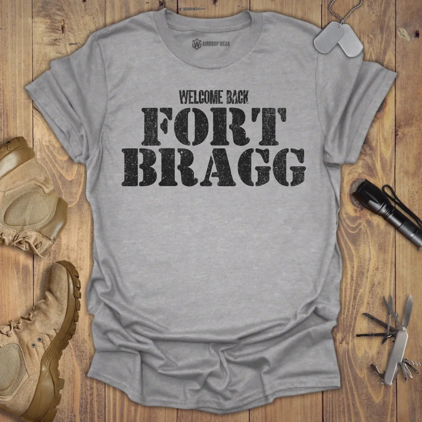 Welcome Back Fort Bragg T-shirt Sport Grey