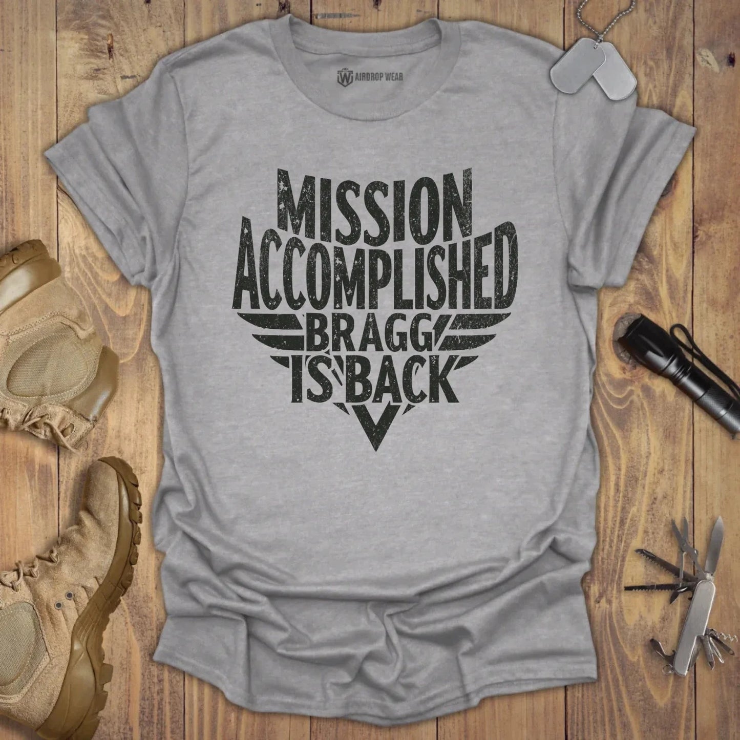 Bragg Is Back T-shirt Sport Grey