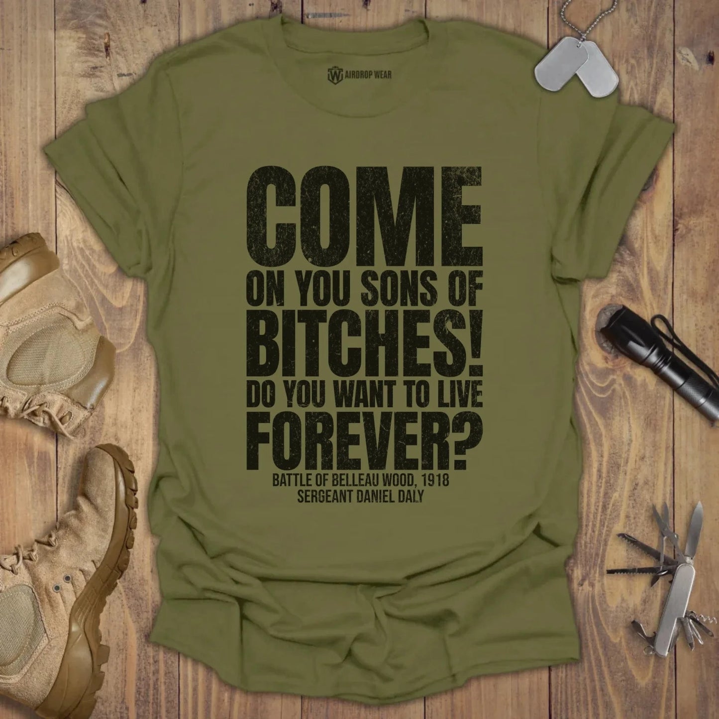 Come On T-shirt Military Green