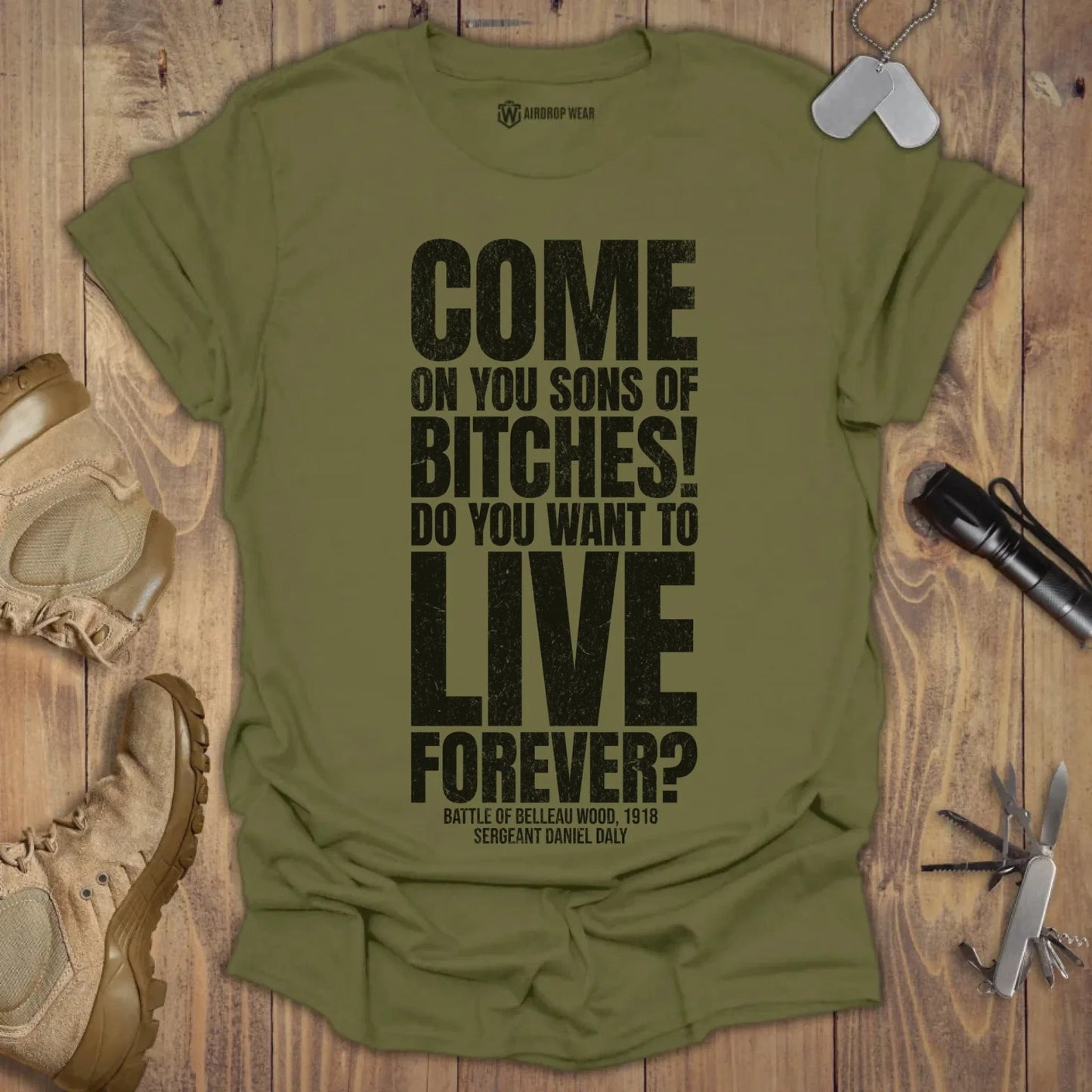 Come On T-shirt Military Green