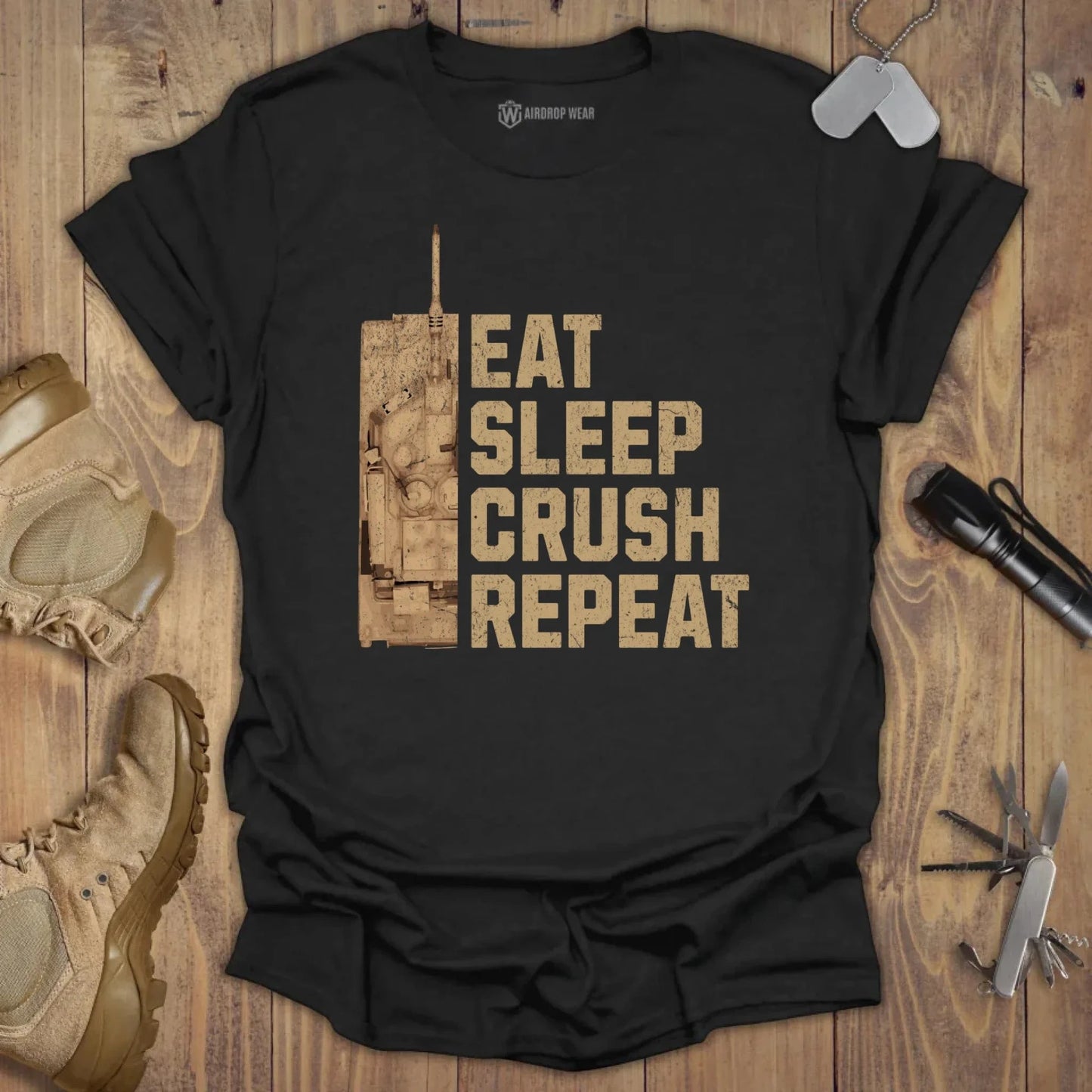 Eat Sleep Cruch T-shirt Black
