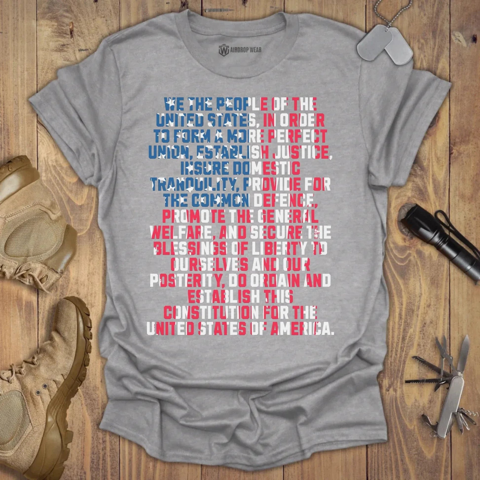 We The People T-shirt Sport Grey