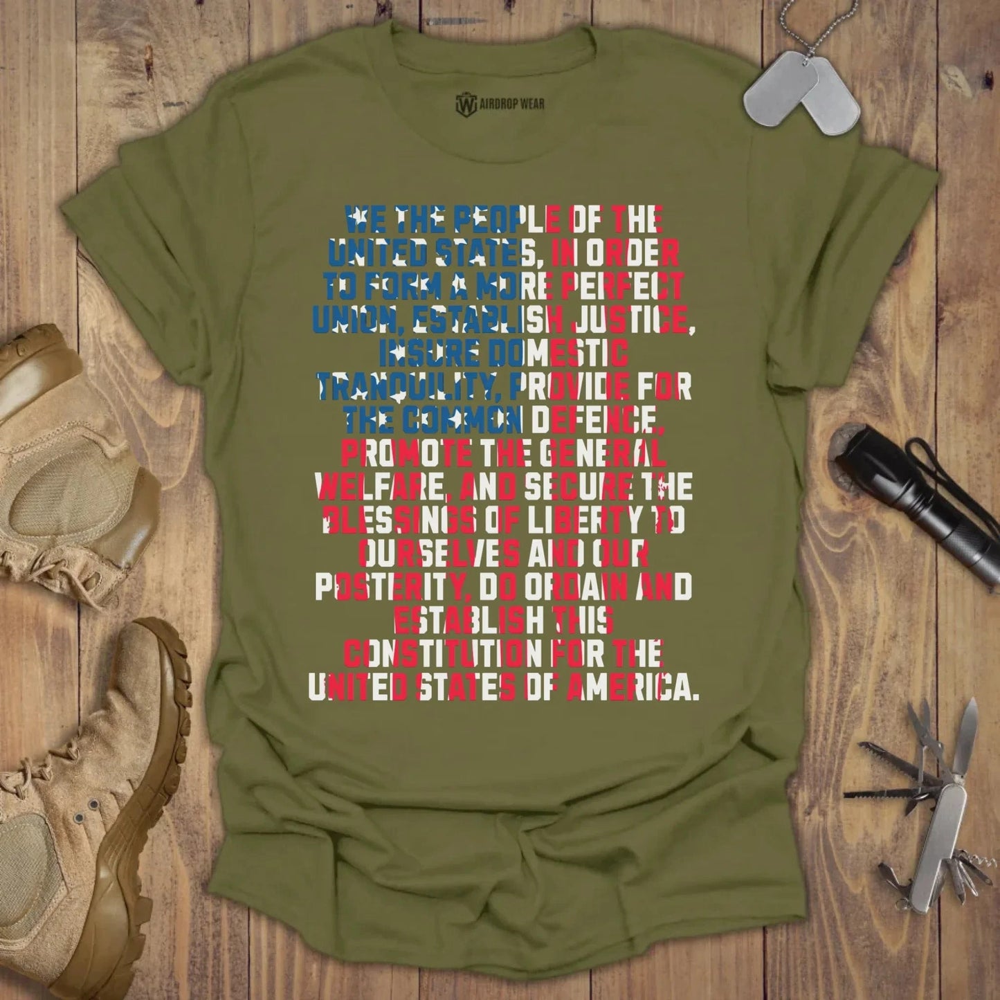 We The People T-shirt Military Green