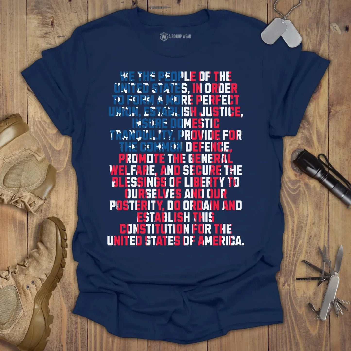 We The People T-shirt Navy