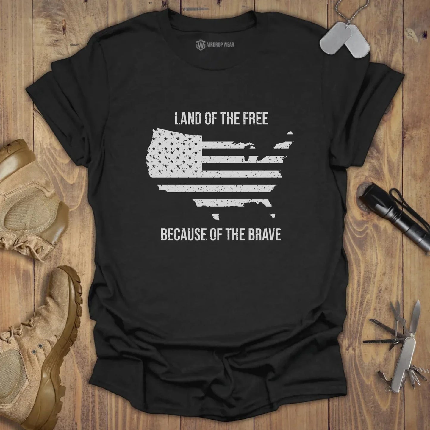 Land Of The Free T-shirt Black