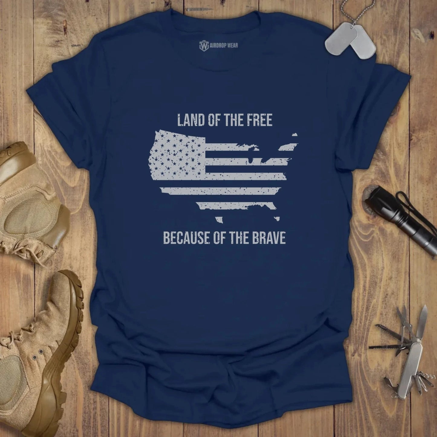Land Of The Free T-shirt Navy