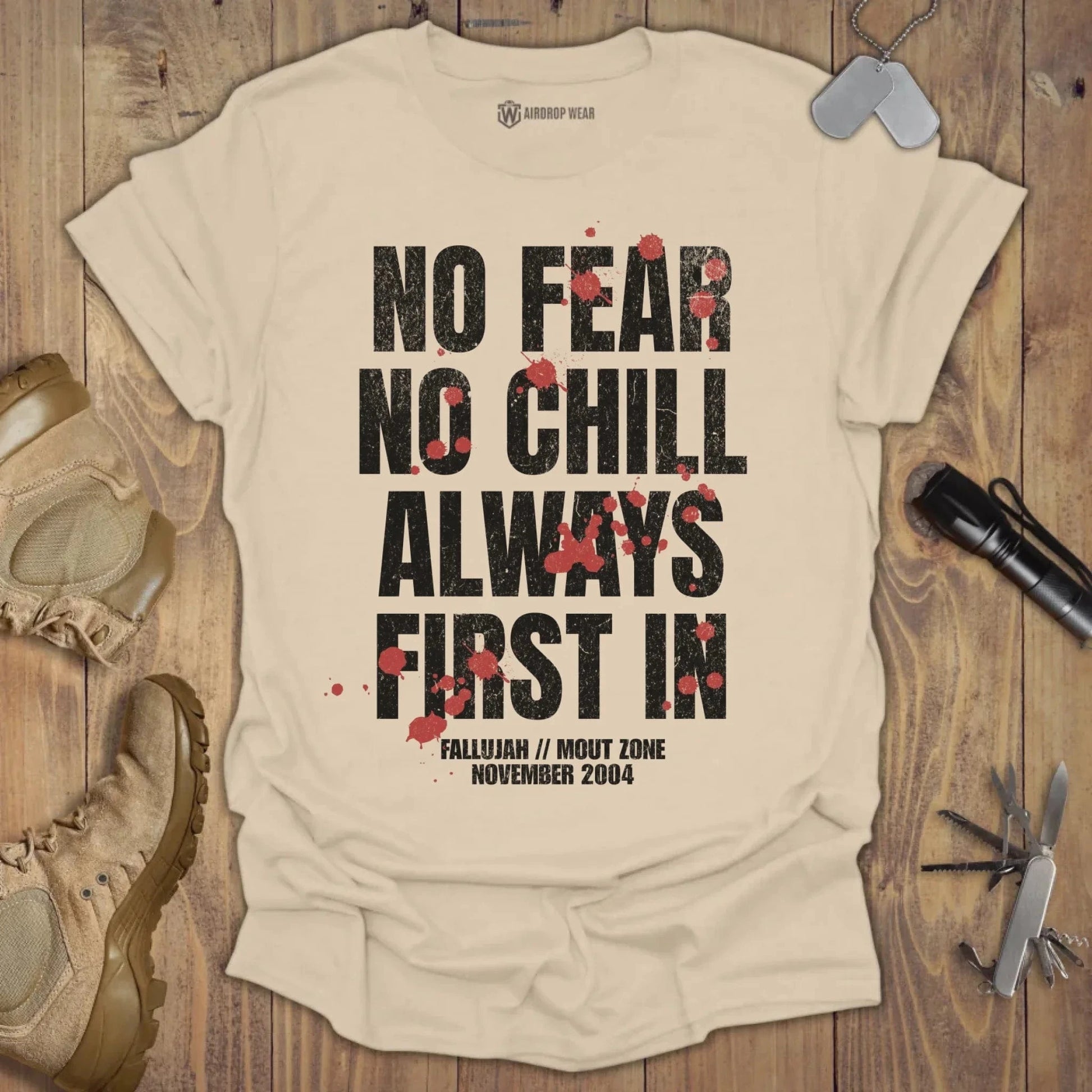 No Fear No Chill T-shirt Sand