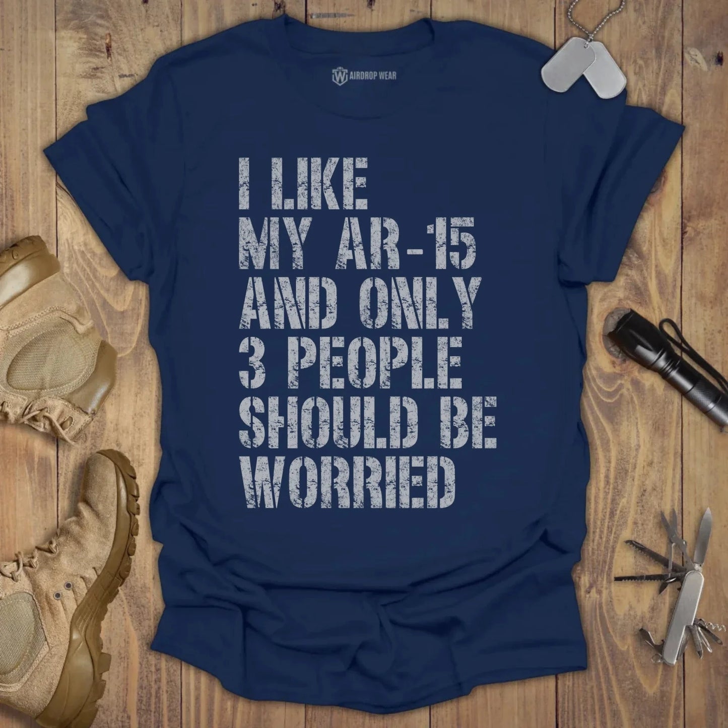 I Like My AR-15 T-shirt Navy