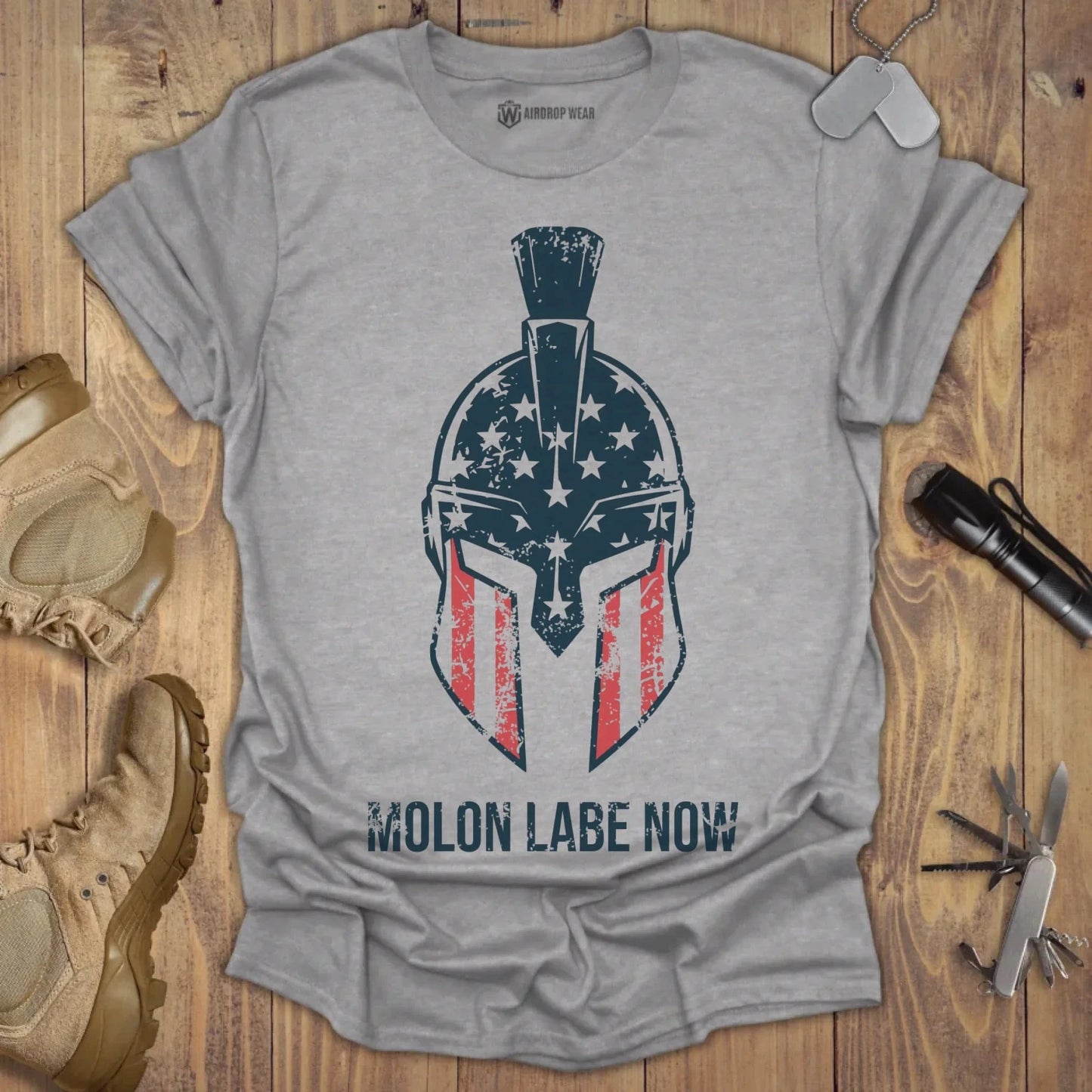 Sparta Molon Labe T-shirt Sport Grey