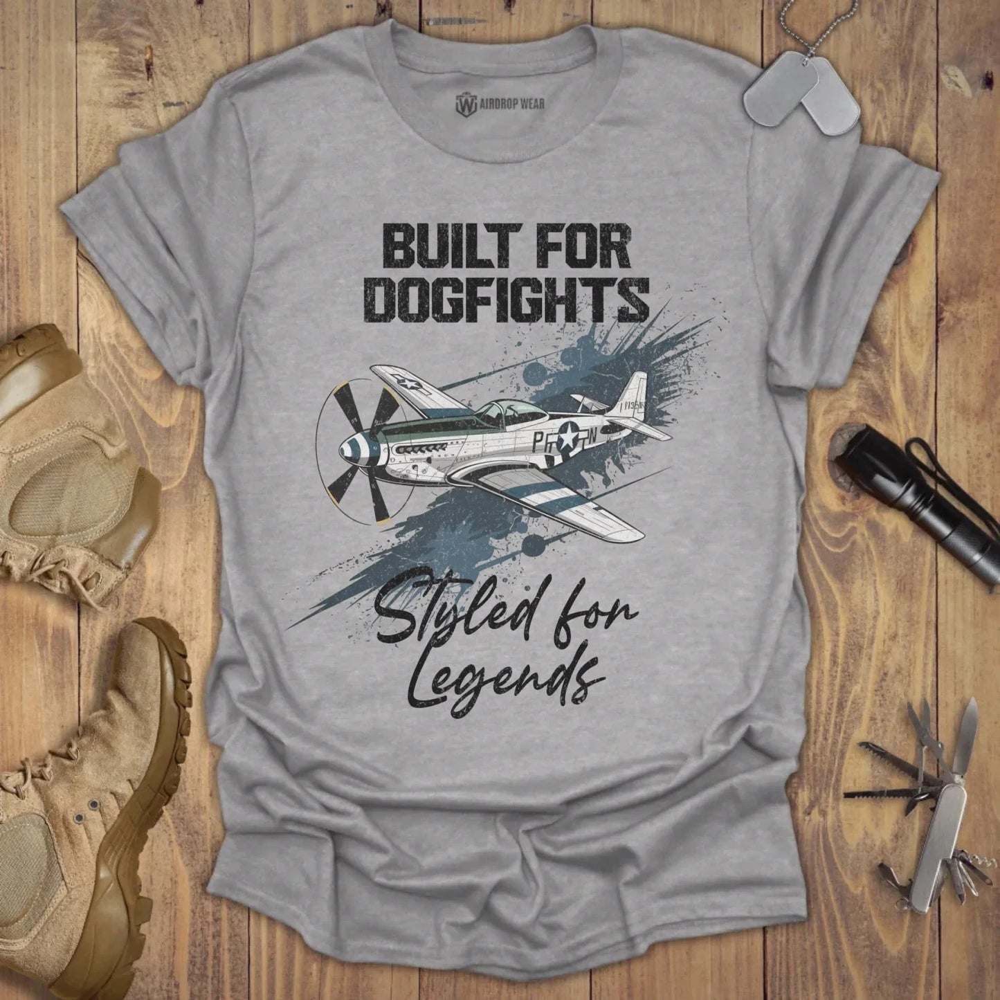 P-51 Mustang T-shirt Sport Grey