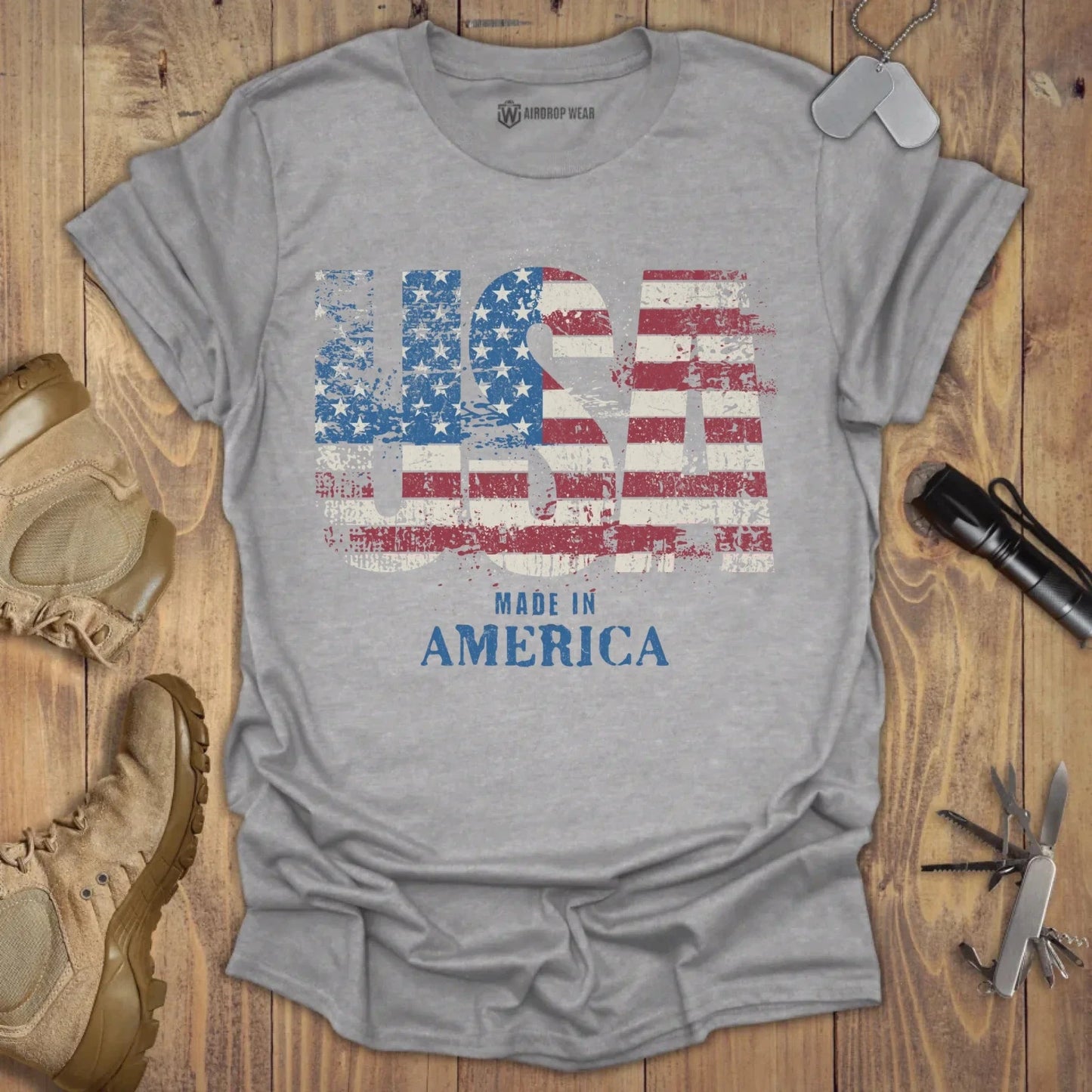 Made In America T-shirt Sport Grey
