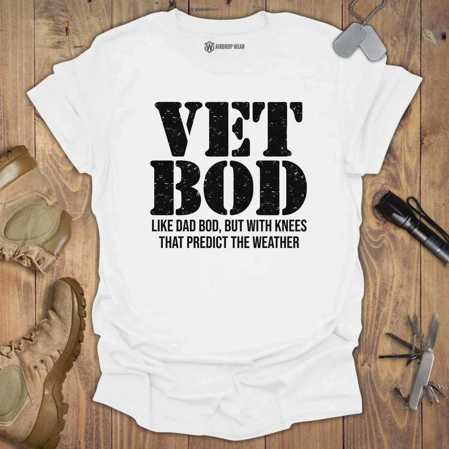 Vet Bod Predict Weather T-shirt White