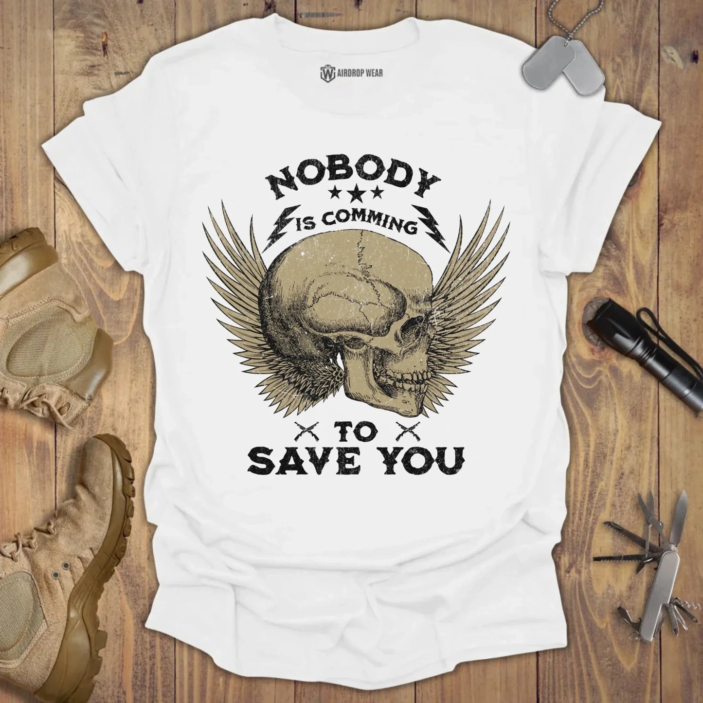 Nobody Is Comming T-shirt White