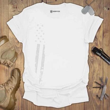 US Flag Monochromatic T-shirt White