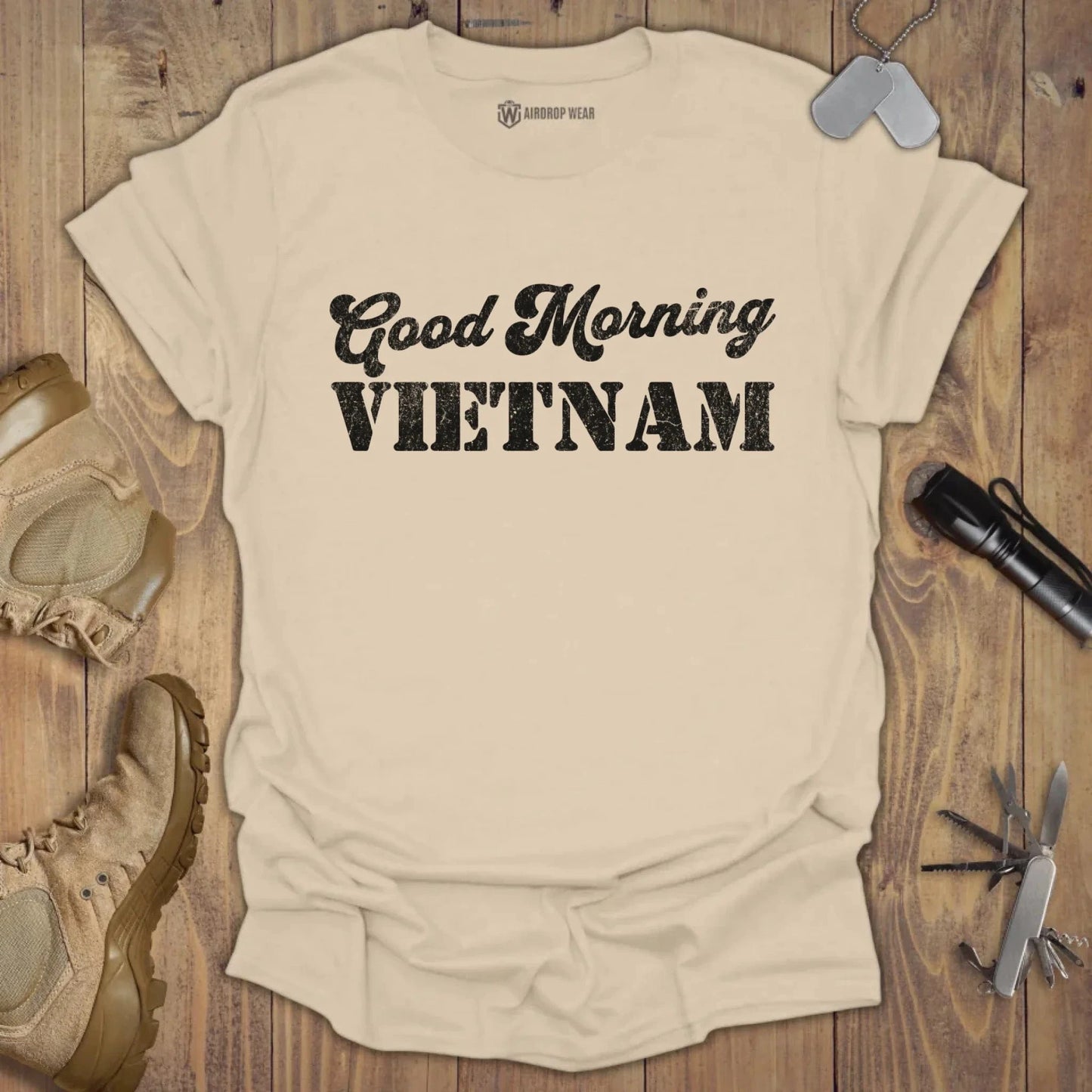 Good Morning Vietnam T-shirt Sand