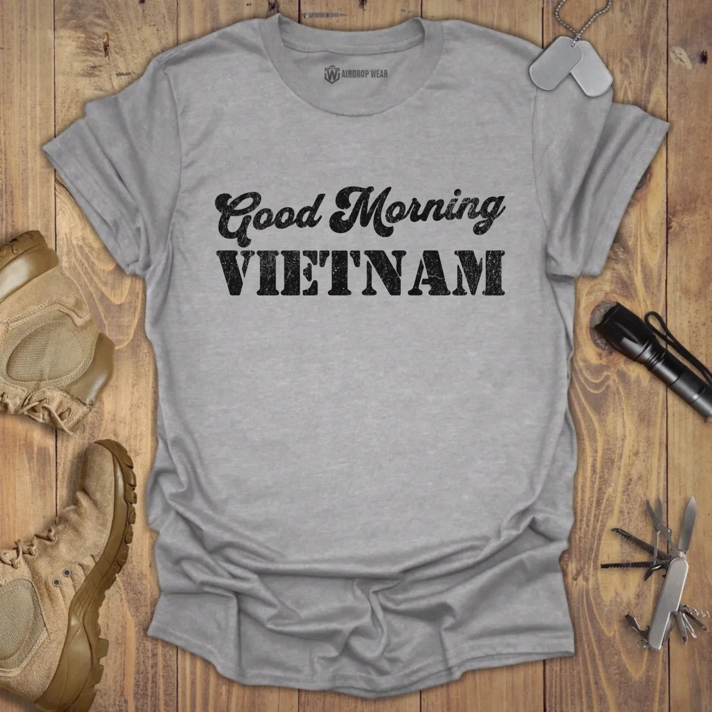 Good Morning Vietnam T-shirt Sport Grey