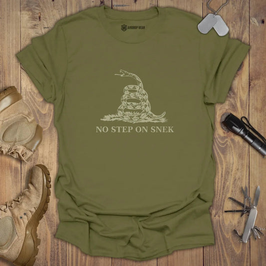No Step On Snek T-shirt Military Green
