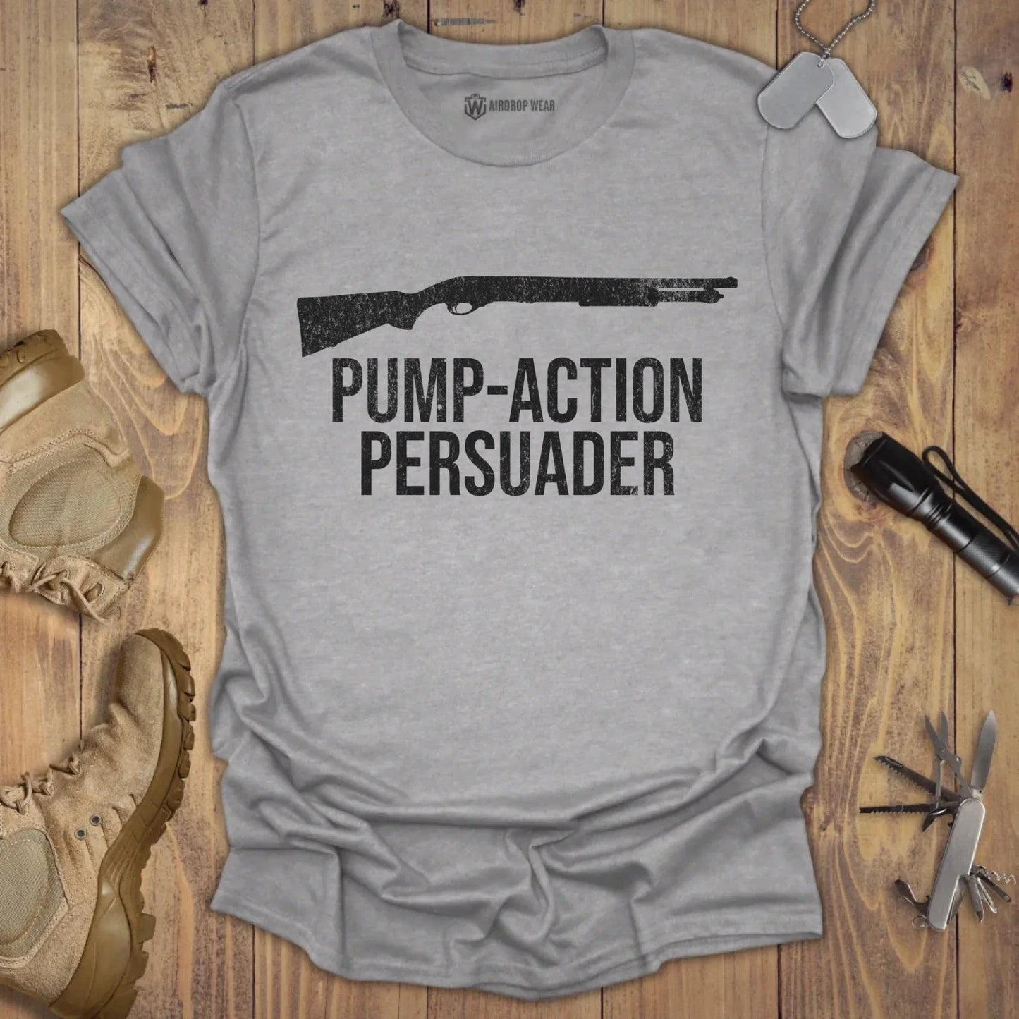 Pumpt-Action Persuader T-shirt Sport Grey